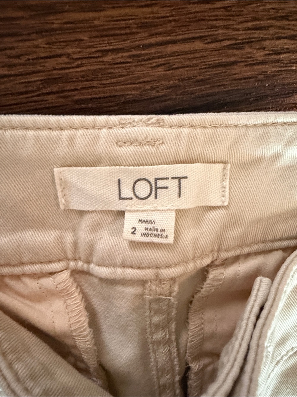 LOFT Cream Pants with Neutral Tone - Picture 2 of 4